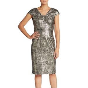 Betsey Johnson metallic sheath dress